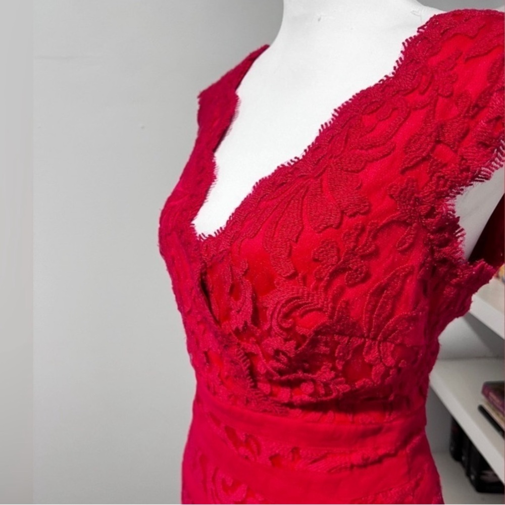 Tadashi Shoji Carla Embroidered Lace Sheath Dress Size 10 - Picture 8 of 13